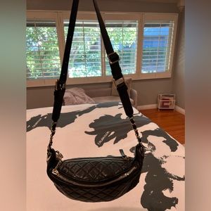 Chanel Fanny Pack. Lamb leather and light gold hardware.